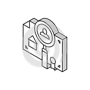 checking tenant recommendations isometric icon vector illustration