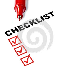 Checklist photo