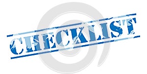 Checklist blue stamp