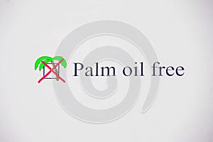 Checklist box with words Palm Oil Free. Check form concept