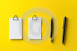 Checklist with checkmarks and notes on blue background