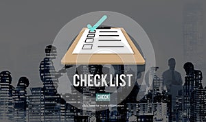 Checklist Choice Decision Document Mark Concept