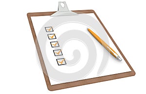 Checklist on Clipboard