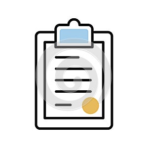 checklist clipboard line and fill style icon