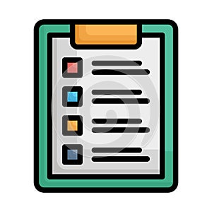 Checklist, clipboard Vector icon which can easily modify