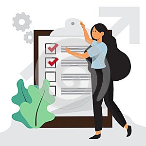 Checklist Concept Flat Vector Design