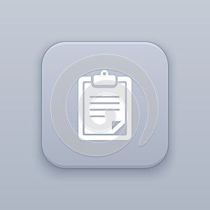Checklist, document button, best vector
