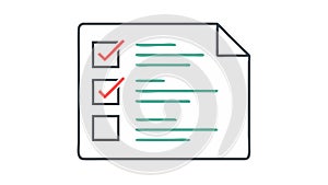 Checklist Document Icon, Task Management and Project Progress, vector design Generative AI
