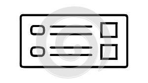 Checklist document icon, for tasks, planning, or completion, vector design Generative AI