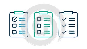 Checklist Document Icons for Task Management, vector design Generative AI
