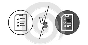 Checklist Document line icon. File sign. Vector