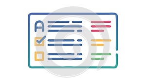 Checklist Document Task Management and Survey Form, vector design Generative AI