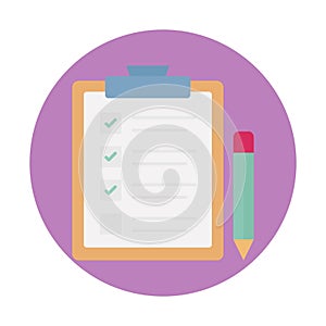 Checklist flat background vector icon which can easily modify or edit