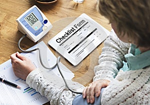 Checklist Form Document Data Information Medical Examination Con photo
