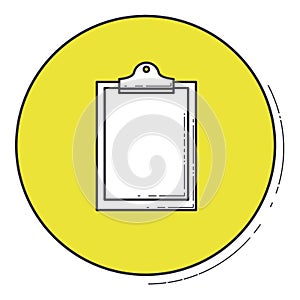 Checklist icon inside green button design