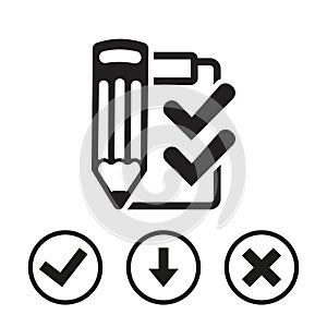 Checklist icon stock vector illustration flat design