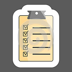 Checklist icon vector illustration flat design. Questionnaire, s