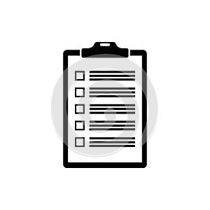 Checklist isolated flat icon. Vector illustration, white background