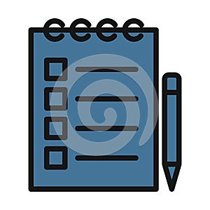 Checklist line isolated vector icon can be easily modified and edit