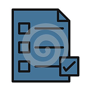 Checklist line isolated vector icon can be easily modified and edit