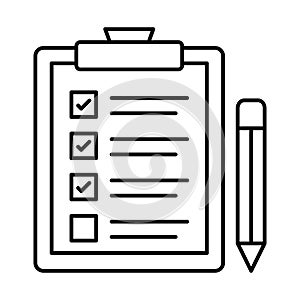 Checklist  Line Style vector icon which can easily modify or edit