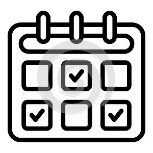 Checklist page icon outline vector. Report document