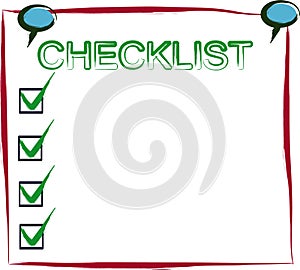 Checklist post it photo