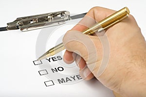 Checklist questionnaire quality of service