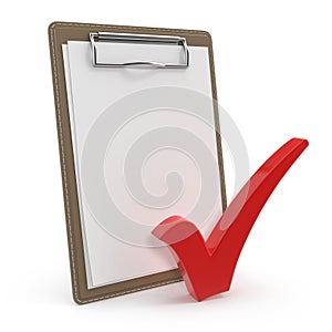 Checklist and Red Check Mark