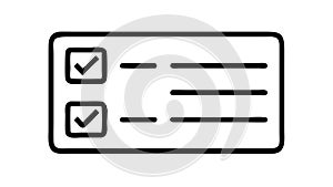 Checklist Task List To,Do Vector Outline Icon, vector design Generative AI