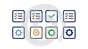 Checklist and Task Management Vector Icons Set, vector design Generative AI