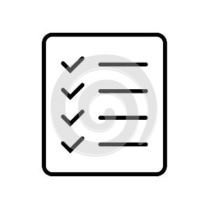 Checklist thin line icon.