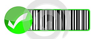 Checkmark barcode UPC photo
