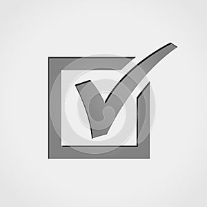 Checkmark grey icon