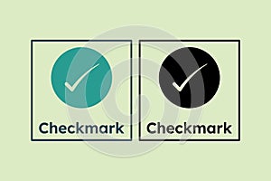 Checkmark icon. icon related to UI elements. suitable for web site, app, user interfaces,element, printable etc. solid icon style