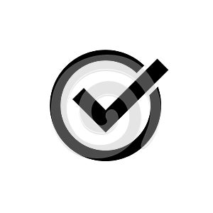 Checkmark icon on isolated background.Symbol of choise for web, social media. vector