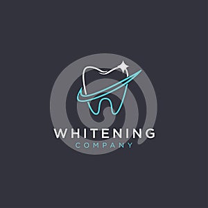 Checkmark and Shinning teeth logo icon vector template