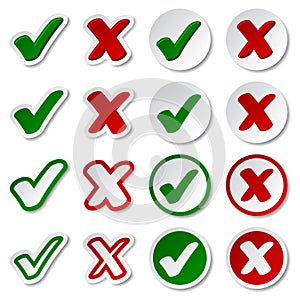 Checkmark stickers