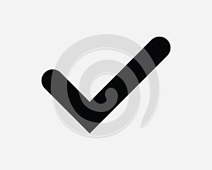 Checkmark Tick Icon Correct Select Check Mark Okay Verify Verified Choice Yes Vote OK Right Line Shape Sign Symbol EPS Vector