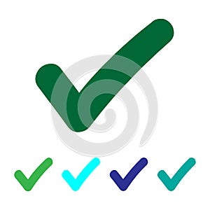 checkmark vector, checkmark icon set, approved symbol, checked checkbox mark, checkmark set, editable line.