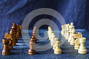 Checkmate and chess figures close-up