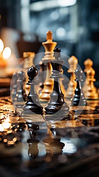 Checkmate A decisive business strategy ends the chess game with a kings defeat