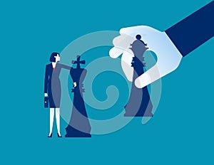 Checkmate or loss in business. Business strategy concept