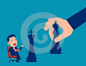 Checkmate or loss in business. Business strategy concept