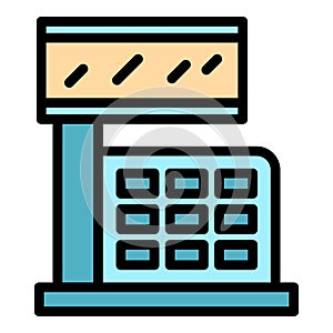 Checkout machine icon vector flat