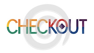 Checkout Text Icon, E-commerce and Payment, vector design Generative AI