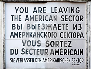 Checkpoint Charlie sign photo