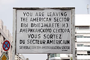 Checkpoint Charlie sign photo