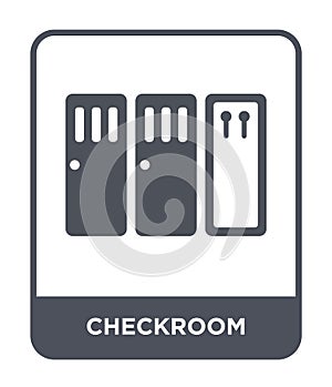checkroom icon in trendy design style. checkroom icon isolated on white background. checkroom vector icon simple and modern flat photo
