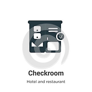 Checkroom vector icon on white background. Flat vector checkroom icon symbol sign from modern hotel and restaurant collection for photo